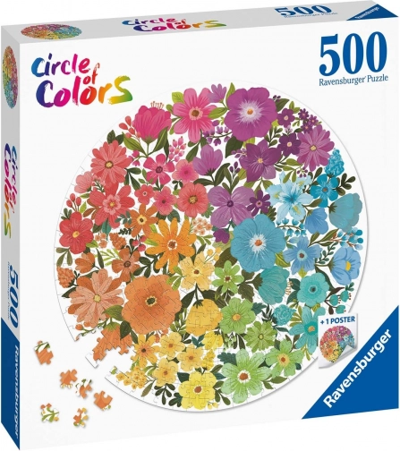 Ravensburger Puzzle Circle of Colors – Flowers 500 pieces