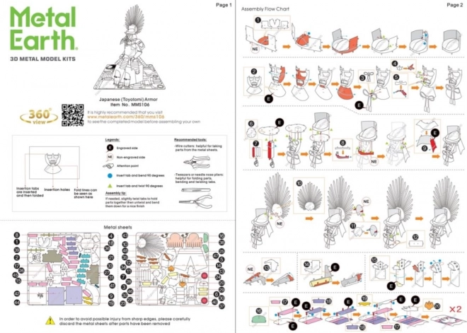 Metal Earth 3D-puzzel Japanse armor Toyotomi