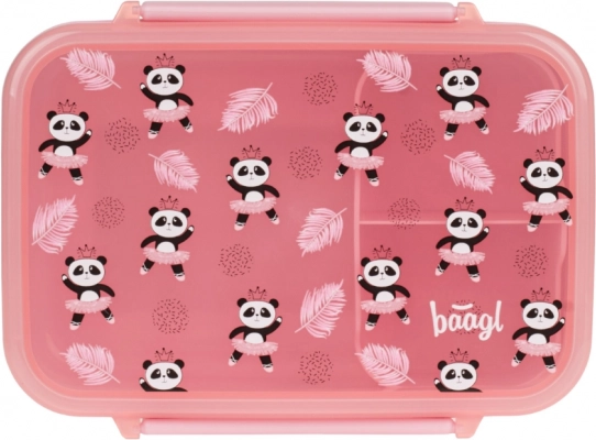 Baagl snack box with compartments Panda