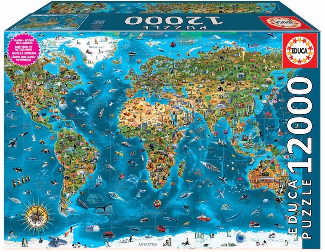 EDUCA Puzzel Wonderen van de wereld 12000 stukjes