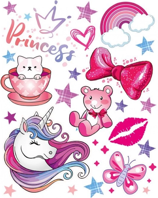 Autocollants à thermocoller Licorne – grande planche