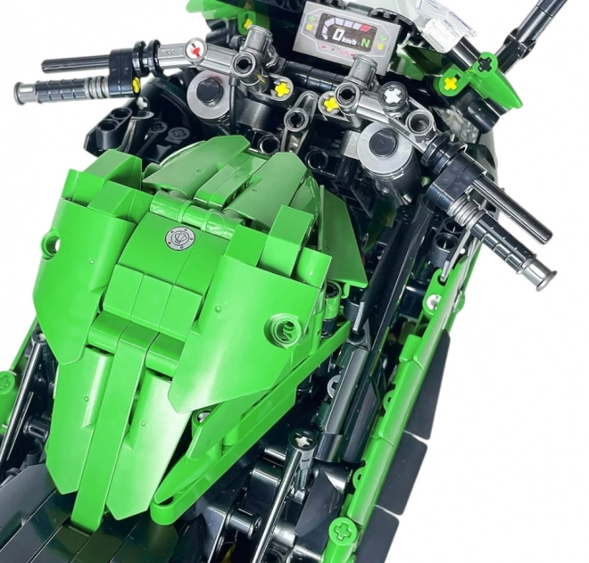 Construction Set Green Sport Motorcycle 2304 Pieces