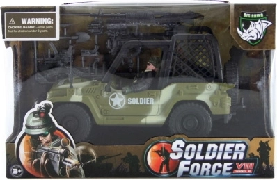 Militaire set jeep met soldaat en accessoires