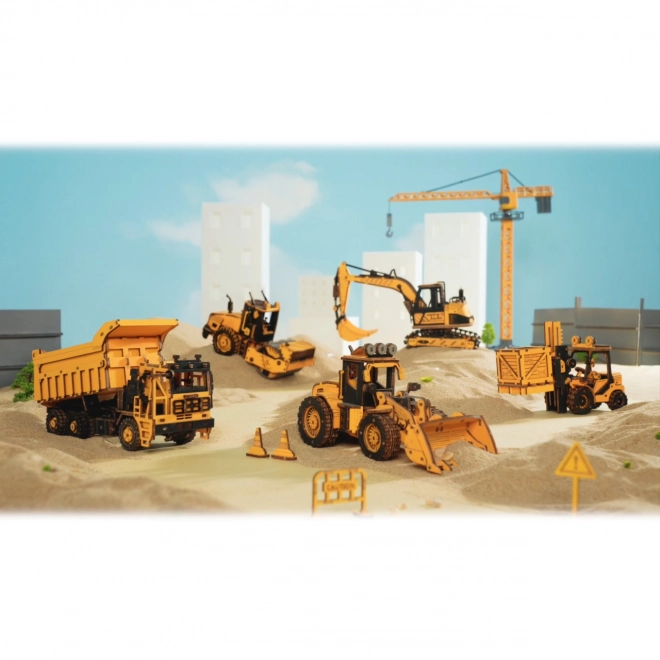 RoboTime houten 3D-puzzel - Graafmachine