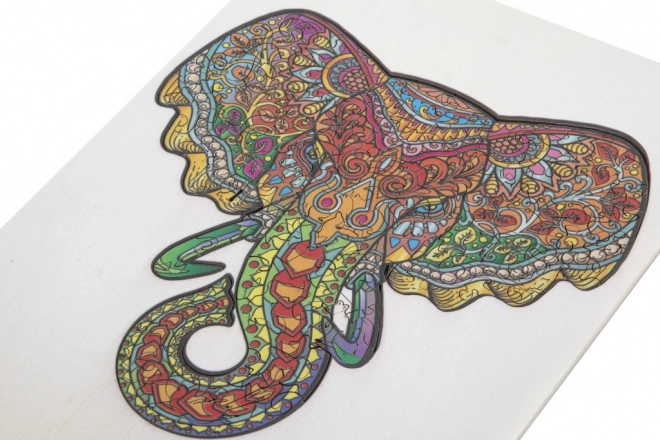 Contour houten puzzel olifant