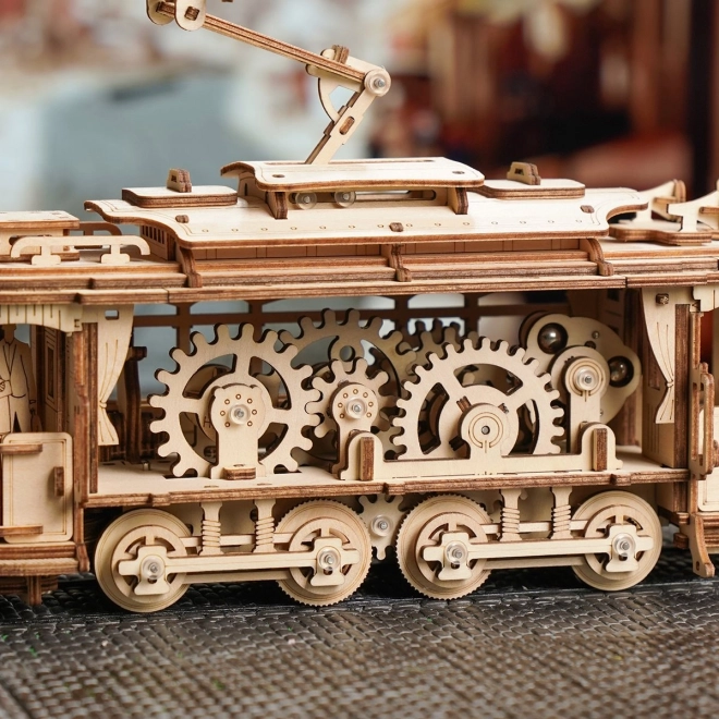 RoboTime 3D houten mechanische puzzel Tram