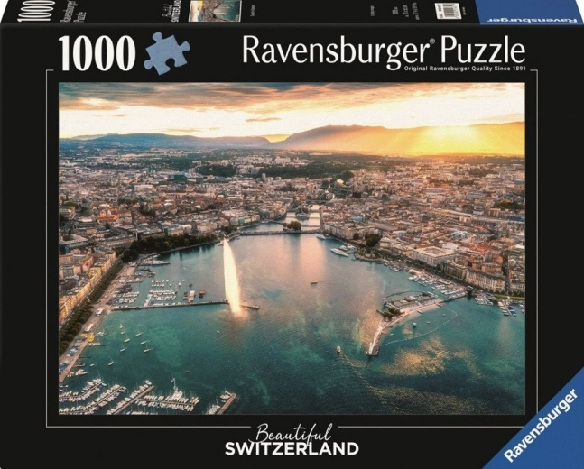 RAVENSBURGER Puzzle Sunset in the Heart of Geneva 1000 pieces