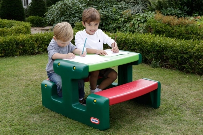 Petite table de pique-nique verte