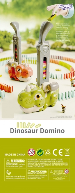 Electric Train Toy and Dominoes Dinosaur - Orange