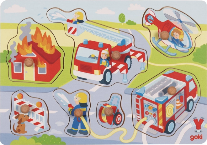 Holzpuzzle Feuerwehr im Einsatz GOKI