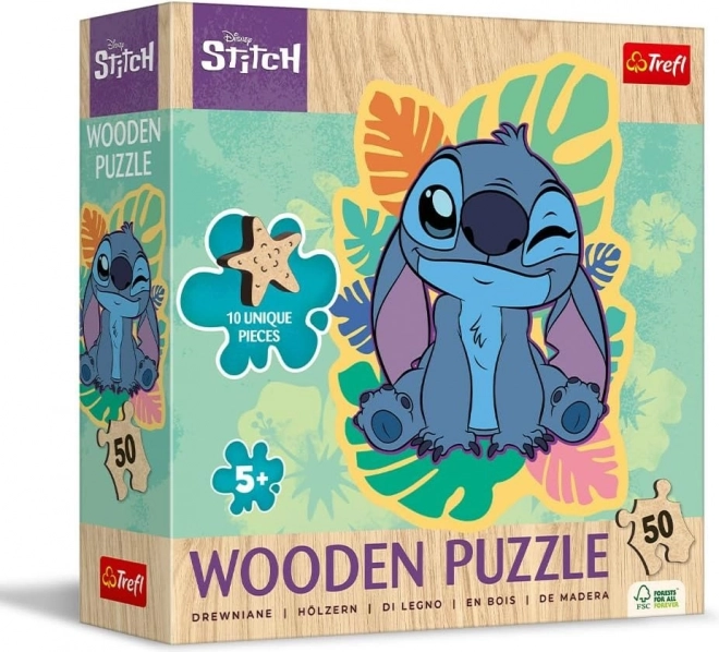 Wooden puzzle with 50 pieces Lilo & Stitch
