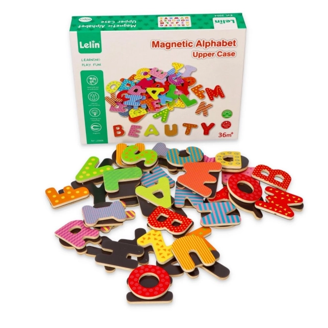 Magnetische houten letters