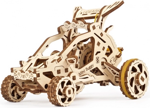 Houten mechanische 3D-puzzel mini buggy UGEARS, 80 stukjes