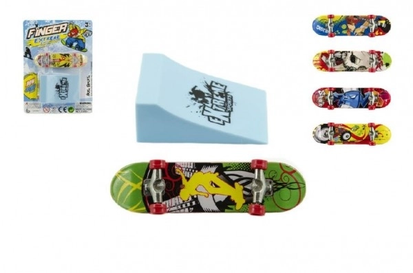 Vingerskateboard met helling - 10 cm