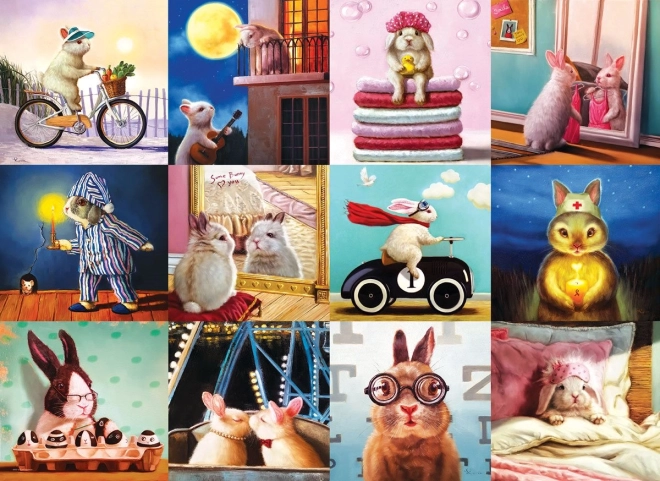 Puzzle Funny Rabbits 1000 Pieces