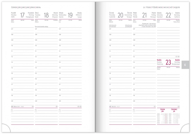 Weekelijkse agenda Capys 2024 rood