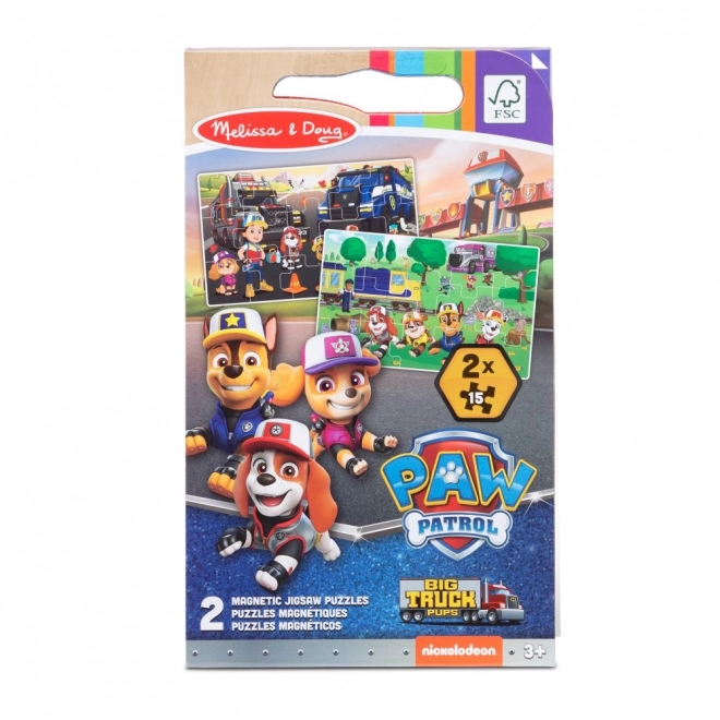 Magnetische puzzel Paw Patrol - vrachtwagens