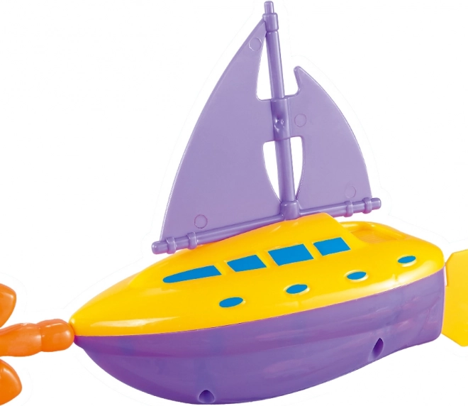 Wind-up Boat with Anchor for Water