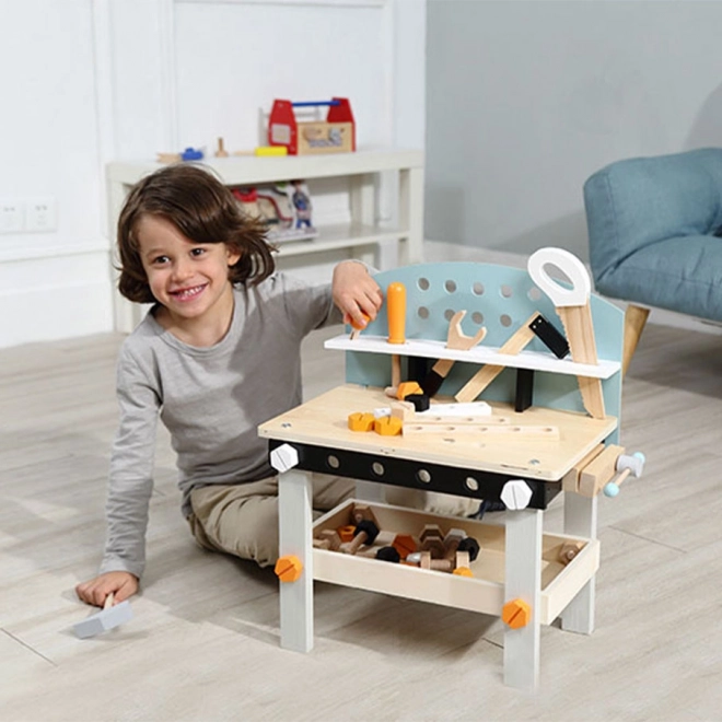 Houten kinderwerkbank met gereedschap ECOTOYS