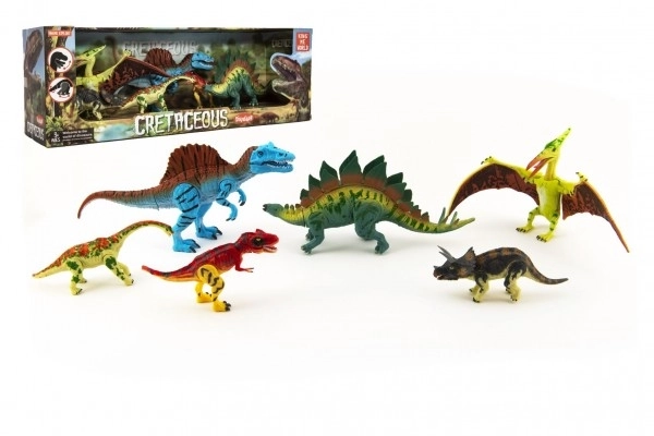 Set van bewegende dinosaurussen 6 stuks