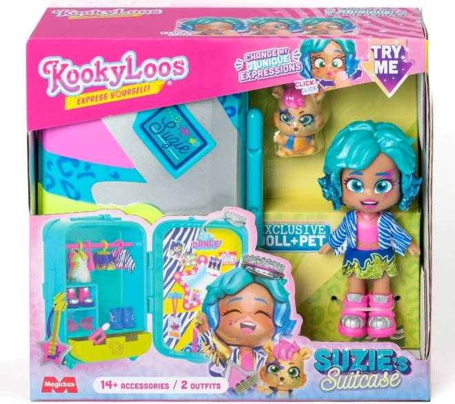 KookyLoos Doll Suzie Q in a Suitcase