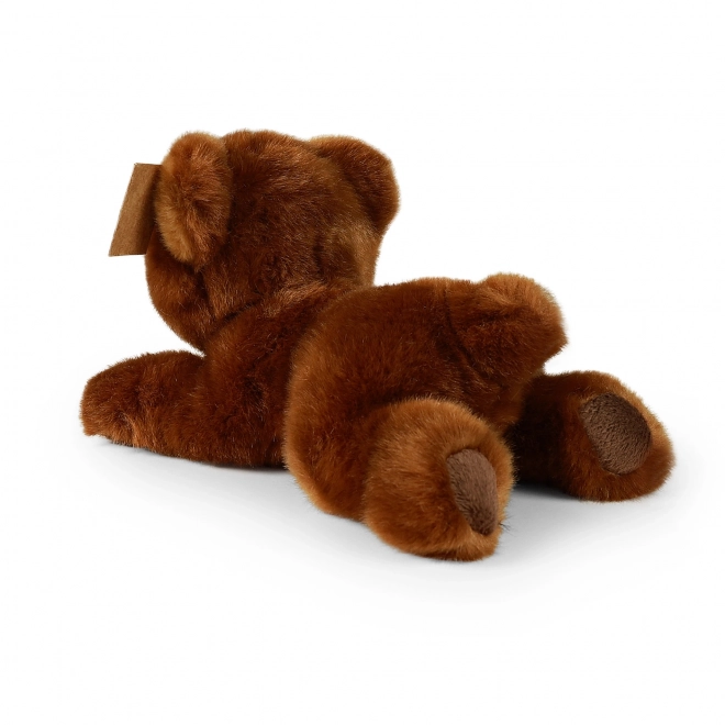Ours en peluche brun couché 20 cm ÉCOLOGIQUE
