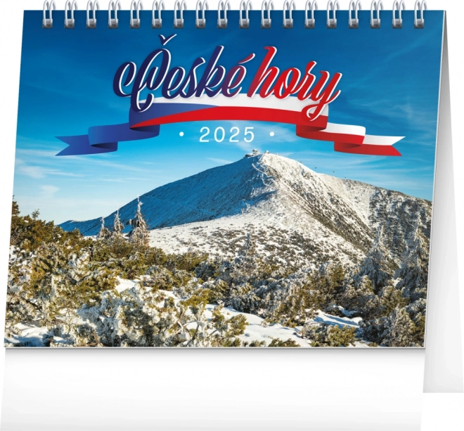 NOTIQUE Bureaukalender Tsjechische Bergen 2025, 16,5 x 13 cm
