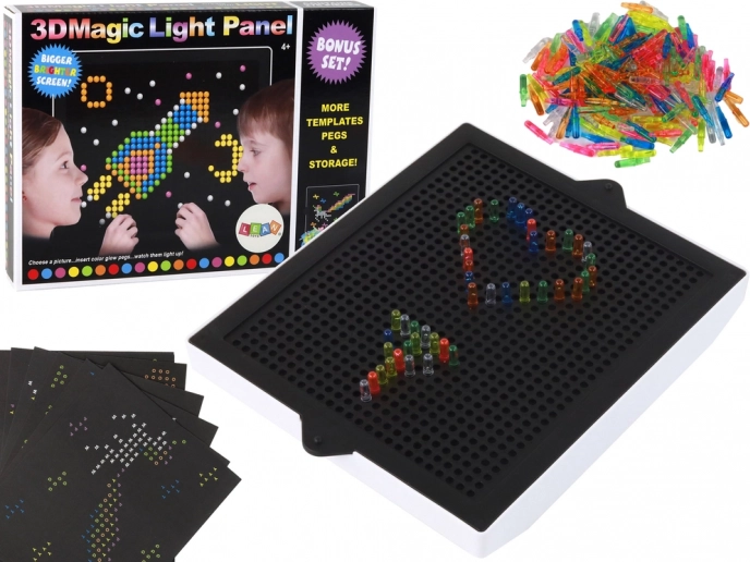 Magische leuchtende 3D-Tafel mit Stiften, 276 Teile