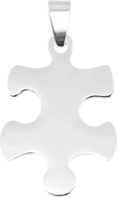 Edelstahlanhänger Puzzle (links)
