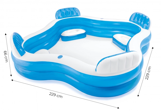 Piscine gonflable avec dossiers
