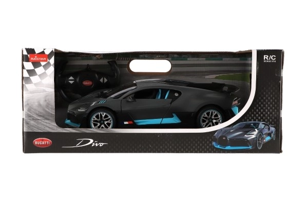 Auto RC Bugatti Divo grijze kunststof 32cm 2,4GHz op afstandsbed. op batterij in doos 43x18x25cm
