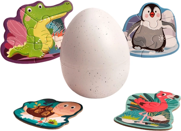top bright puzzel baby’s in een ei – dieren voor kinderen 2–5 stukjes