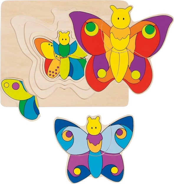Layered Wooden Puzzle Butterfly GOKI