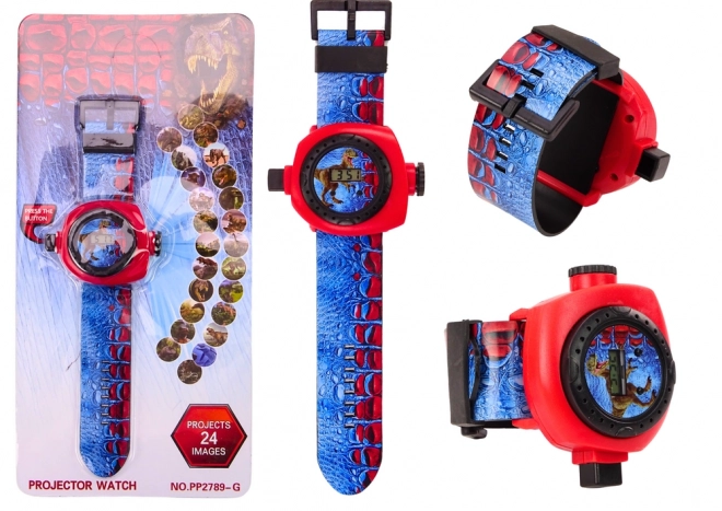 Elektronische horloge met dinosaurussenprojector 24 dia's