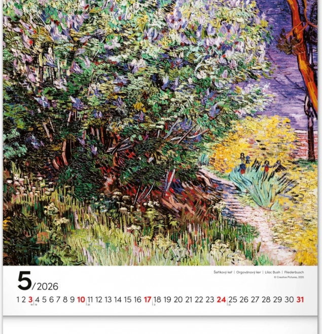 Calendrier mural Vincent van Gogh 2026