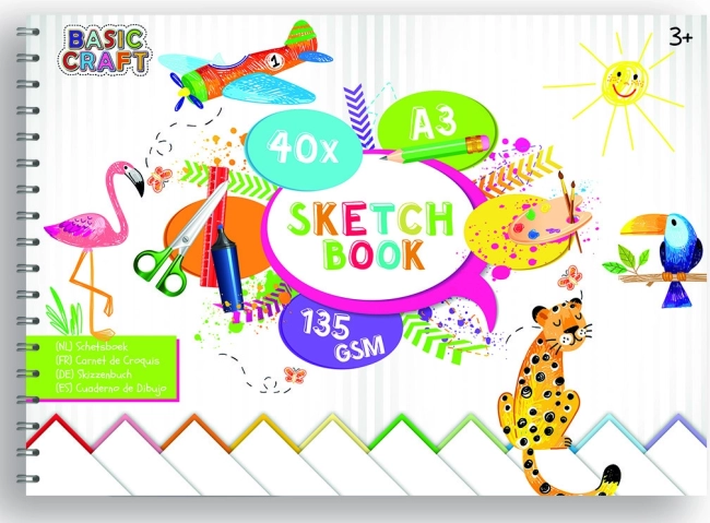 Schetsblok A3 40 vellen 135 g/m² Creative Craft Group