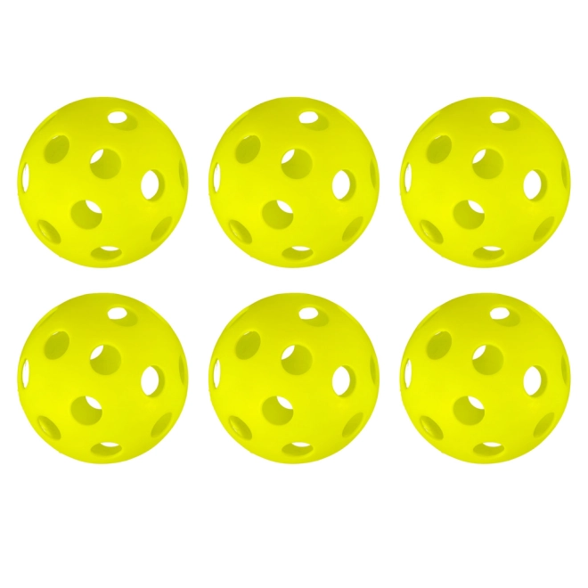 Zes gekleurde ballen