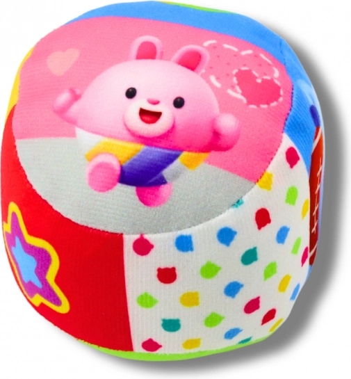 Bunter weicher Ball mit Rassel für Babys 9 cm