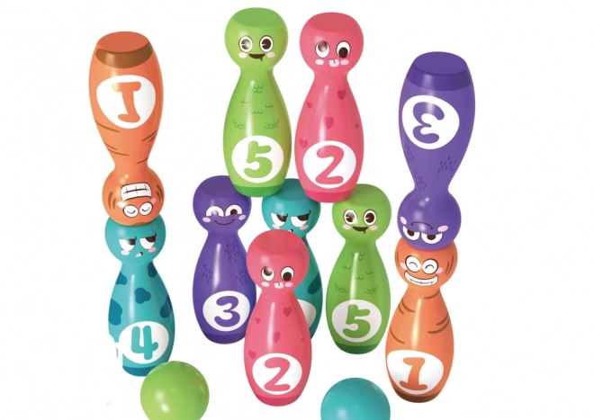 Set kegels met vrolijke gezichten
