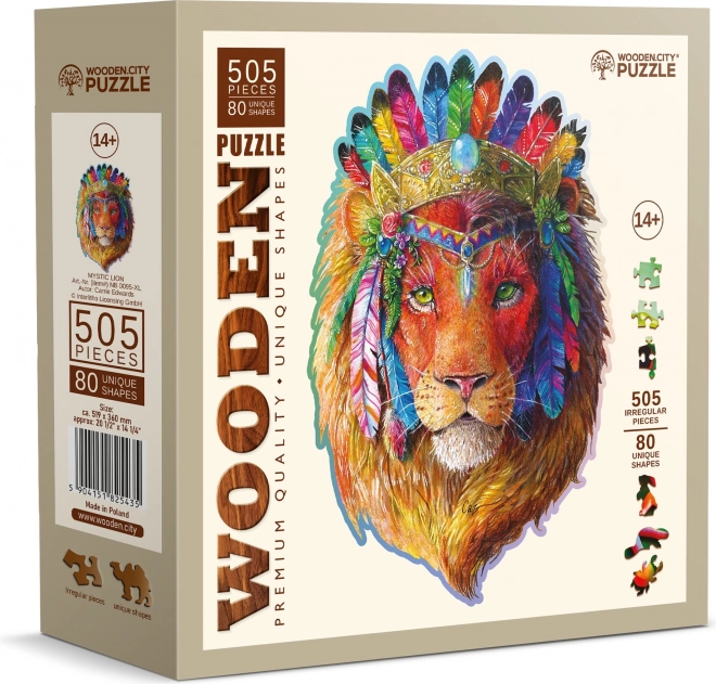WOODEN CITY Houten puzzel Mystieke Leeuw 505 stukjes