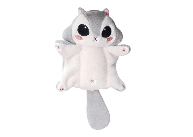 Plush Keychain Flying Squirrel Gray 10 cm