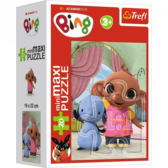 Minipuzzel miniMaxi 20 stukjes Bings vrienden/Konijntje Bing