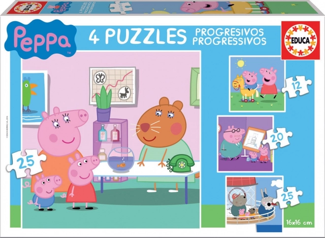 Educa Peppa Pig Progressive Puzzle Set
