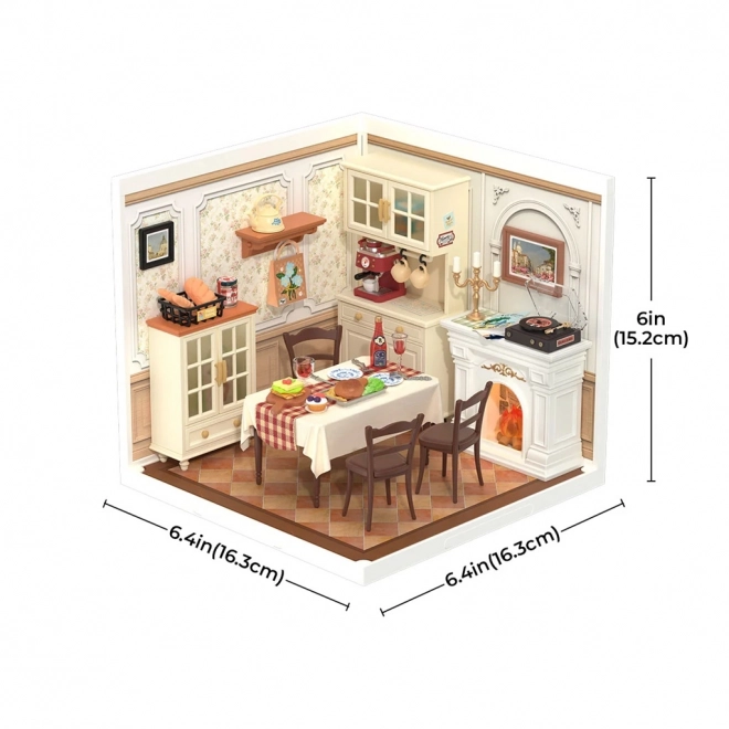 RobTime Cozy Dining Room Dollhouse