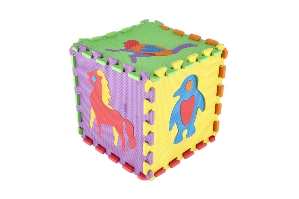 Schuimpuzzel Dieren 29x29x1cm 10st in folie