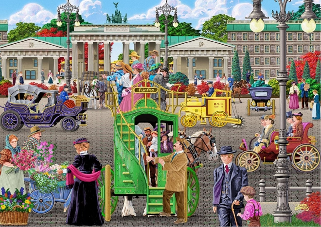 Holz-Puzzle mit Figuren - Pariser Platz in Berlin