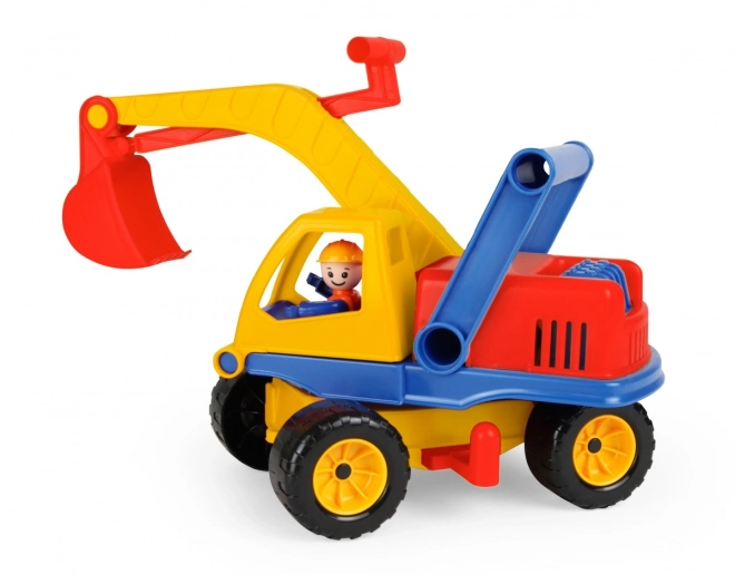 Graafmachine-speelgoedauto met figuur 32cm