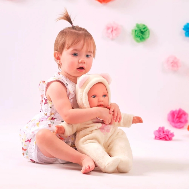 Llorens 14208 BABY JULIA - realistische babypop met zacht stoffen lichaam - 42 cm
