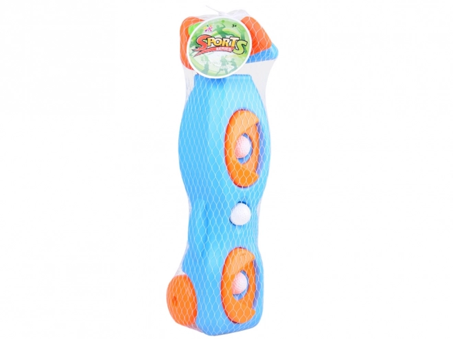Set voor minigolf met standaard en accessoires