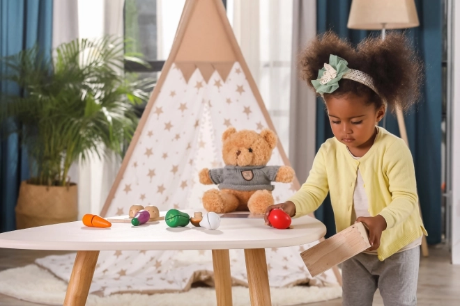 Wooden Cutting Set - Vegetables for Children